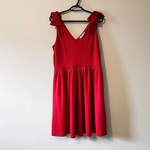 Dex dress shop bow shoulder red dress sz large